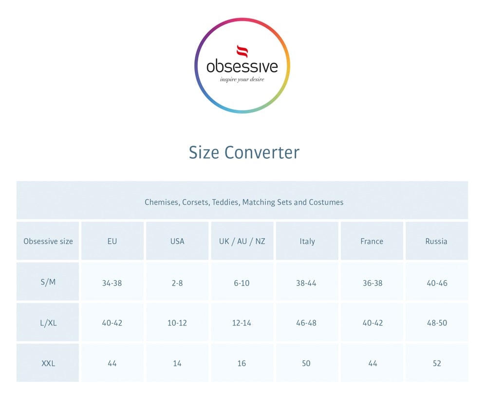 Obsessive Größentabelle